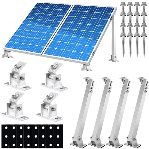 Balkonkraftwerk Halterung, Halterung Balkonkraftwerk, Solarpanel Halterung Solarmodul Halter Flachdach Ziegeldach und Wand 2Paar