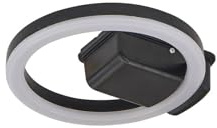 Lindby LED Lámparas de techo Finian (Moderno) en Negro hecho Plástico (1 llama, lámpara exterior para el jardín, la terraza balcón y vivienda