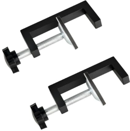 HLJMRD 2pcs G Clamps for Woodwork, Adjustable G Clamps, Heavy Duty Wood Clamps for Woodworking, Mini Bar Clamp Mounting Welding Crafts Clamps for Carpentry, Ideal for Mounting and Drilling