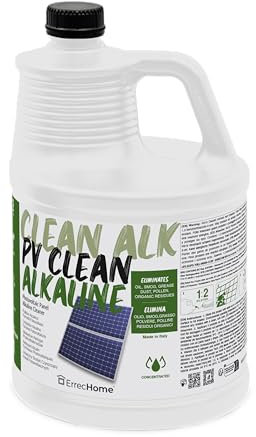 ErrecHome PV Clean Alkaline, Pulitore Alcalino per Pannelli Impianto Fotovoltaico, Formula Concentrata, 5 L