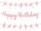 3piezas Guirnalda Happy Birthday,Banner Feliz Cumpleaños con Bailarinas,Decoración para Fiesta Infantil,Pancarta Brillante en Rosa,Banderines Fiesta Cumpleaños,Banderola de Feliz Cumpleaños para Niñas