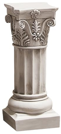 Hperu Greek Column, Roman Column Figurine 5.3x5.3x13.6 Realistic White Greek Statue Diy Friendly Resin Roman Decor for Hallway, Garden, Yard, Decor