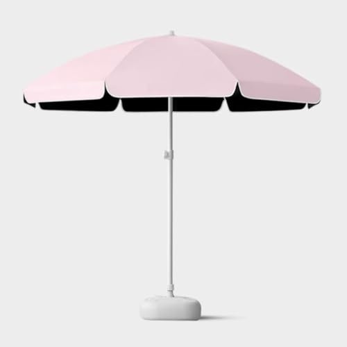 180/220/240/260cm Sonnenschirm Gartenschirm, Rund Ampelschirm Patioschirm Mit 8 Rippen, Tragbar Marktschirm Tischschirm, Outdoor Regenschirm Für Balkon Garten Terrasse Sonnenschutz(Pink,2.2m/7.2ft)