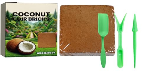 Terreau pour | Outils de Jardin en Fibre Naturelle et réutilisable – Brique de rétention d'eau pour | pour Fleurs, orchidées, en Pot, intérieur, extérieur, Jardin, Chemin