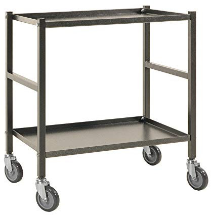 Transportwagen Etagenwagen Rollwagen | Tischwagen mit 2 Böden Passend für Boxen mit der Abmessung 600x400mm Kommisionierwagen