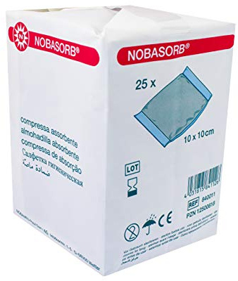 NOBASORB unsterile Saugkompresse, Größen:10cmx10cm - 25 Stück