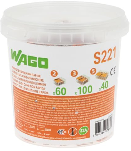 Seau de 200 bornes de connexion automatique S221 2,3 et 5 entrées