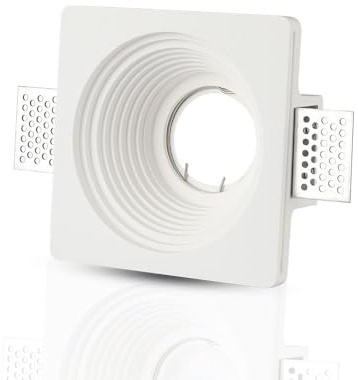 VT-867 - Lámpara empotrable de Yeso (1 GU10, Redonda), Color Blanco