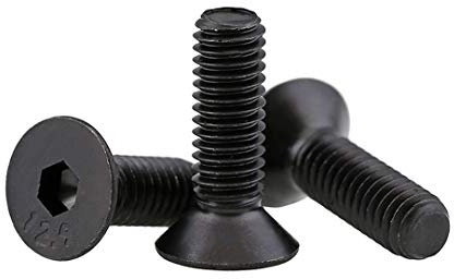 BOZONLI Linsenkopfschrauben mit Innensechskant, Flachkopf Karbonstahl Innensechskant Senkkopfschrauben Maschinen Schrauben, M6×10mm,20 Stück