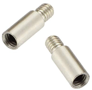 KLEBESHOP24 Buchschrauben Verlängerungen 10 mm, 20 Stück vernickelt | Verschiedene Größen und Ausführungen