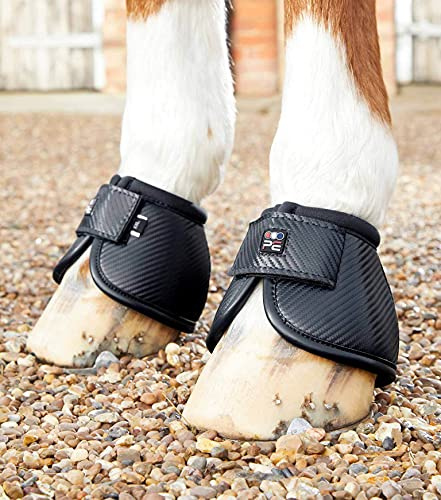 Premier Equine Hufglocken Carbon Tech Kevlar No-Turn Over Reach Boots Black XXL