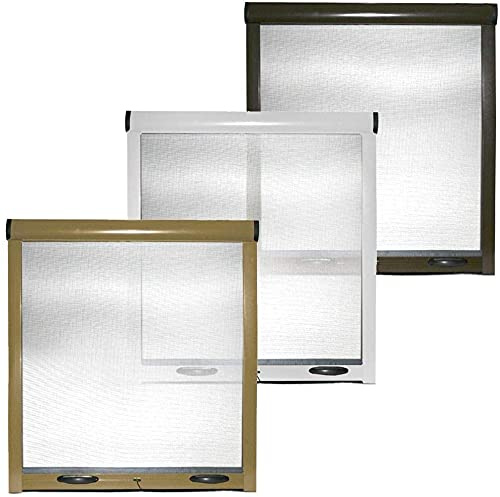 ZANZARIERA A RULLO AVVOLGIBILE RIDUCIBILE CON FRIZIONE FINESTRA KIT ZANZARIERE (120X160 MARRONE)