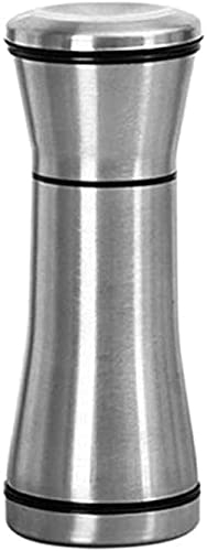 TONZN Manual Chili Mill Stainless Steel Silver Strength Adjustable Free Grinding-Light Grey Salt Grind Chili Pepper Thin Chili Powder Chili Mill-Dark Grey Salt (Light Gray)