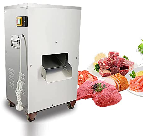 CAJOLI Electric Commercial Vertical Meat Slicer, Automatic Meat Slicer, Shredder, Large Meat Slicer