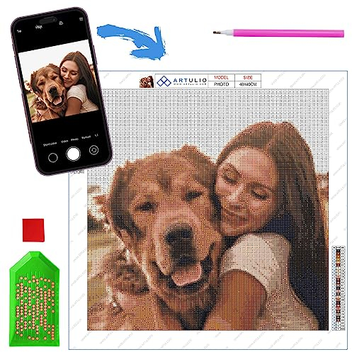 ARTULIO 5D Diamond Painting Eigenes Foto - 40x30 cm – Diamond Painting Selbst Erstellen