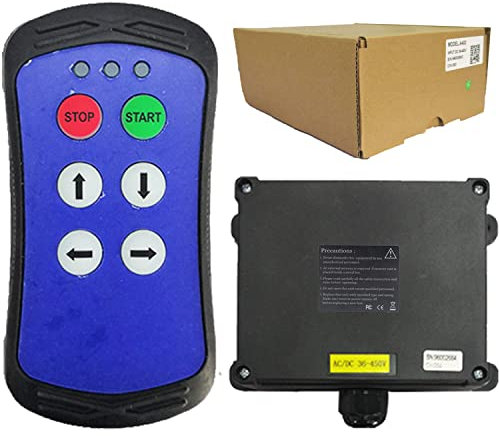 A400 Industrial Remote Control Wireless Crane Hoist 4 Button Truck Tailgate Switch Transmitter and Receiver 12V 24V (DC10-30V)