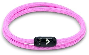 arana's - Pulsera nautica mujer - Pulsera para hombre de cuerda nylon hecha a mano - Cierre magnetico - Pulsera paracord - Pulsera surfista - Pulseras verano - Brazalete unisex (16cm, Rosa)