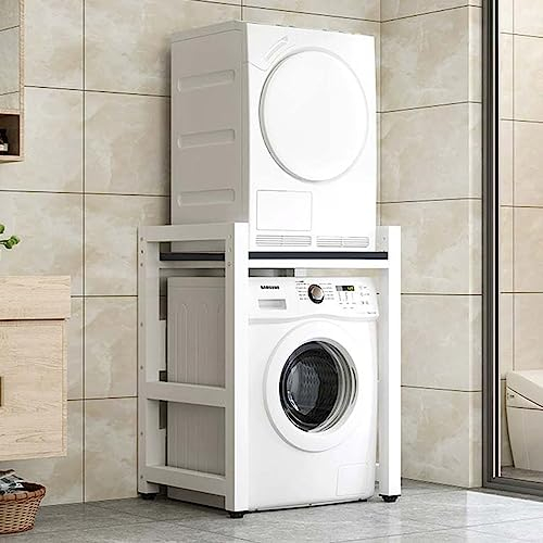 Armoire de Machine à Laver, Unité de Rangement pour Sèche-Linge, Kit d'Empilage, Étagère pour Salle de Bain, Cuisine, Balcon, Buanderie