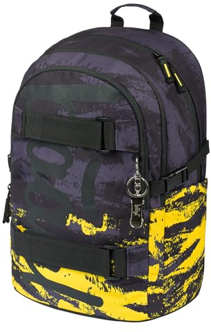 Baagl Schulrucksack für Jungen Mädchen Teenager - Skateboard Rucksack - Kinderrucksack mit Laptopfach und Brustgurt für Schule, Weiterführendeschule, Mittelschule