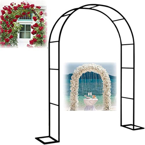 Arche Jardin pour Rosiers Plantes Grimpantes, Metal Arceau à Rosiers, Arche de Rosiers Vigne Mariage, Pergola Tonnelle de Jardin, Intérieur Extérieur Décoration de Fête,300x220x40CM