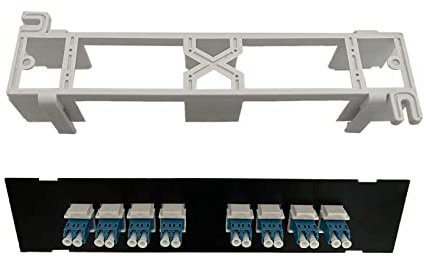 8-Port Panel Rack for Optical Fiber Wall Mount Ethernet Cable Keystone RJ45 Coupler Module