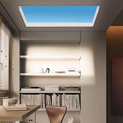 Lampe À Lumière Artificielle pour Puits de Lumière, Lampe de Plafond Intelligente À Lumière Bleue pour Ciel, Irradiation Artificielle des Rayons du Soleil par Écosystème(Non-intelligent,I 600*600mm)