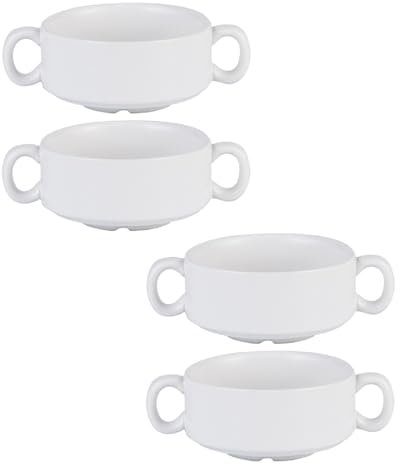 Bafnsiji E, French Onion Soup Bowls Set of 4, Soup Bowls with Handles, French Onion Soup Bowls, Ceramic French Onion Soup Bowl, 300ml