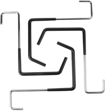 DIYEAH 4 Ganchos en S de Hierro y Pvc para Colgar Bicicletas y Escaleras Soporte Estable y Diseño Simple para Garaje y Hogar