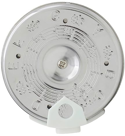 ERINGOGO Chromatisches 13-loch Stimmgerät mit Mundblasdesign Abs und Eisen Material Einfache Tonhöhen und Notenauswahl für Musiker Rundes Silbernes Zubehör