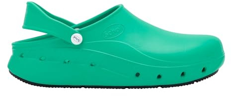 Scholl Ultragrip Clog, skor för sjukvårdspersonal unisex - vuxna, Grön, 44 EU