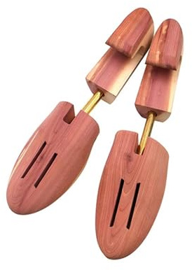 FGUJSUR Men's and Women's Single Tube Adjustable Red Wood Shoe Tree For All Shoes Heels And Sneakers Sports Shoes(M(EUR39-41))