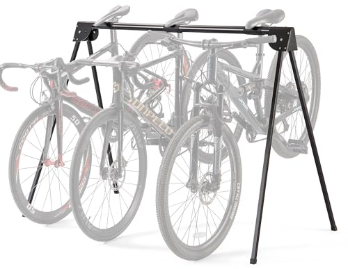 CXWXC 3/5 cykelstativ – cykelställ för inomhus- och utomhusbruk – cykelställ, garage för bergen, racing och hybridhjul, lämpligt för däck upp till 2,4 tum