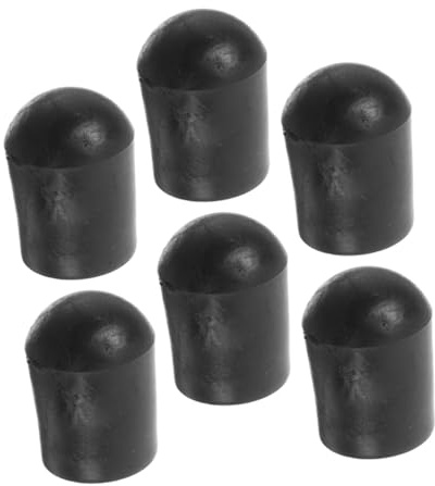 6 Stück Schwarze Gummi Endpin Kappen für Cello und Kontrabass Stabilisator | Rutschfestes Design, Einfache Montage, Ersatzteil für Endstift, Schutz gegen Verrutschen und Herabfallen