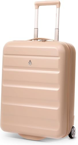 Aerolite Expandible 55x40x20cm a 55x40x23cm Maleta de Cabina Ligera Rígida 2 Ruedas para Ryanair Priority Volotea Vueling y mas Equipaje de Mano 55x40x20 55x40x23 Beige