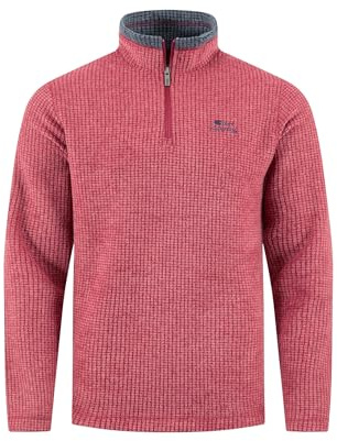 Weird Fish Newark 1/4 Zip Grid Fleece Rhubarb Size L. (Jumper/Sweater/Fleece)