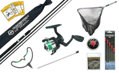 Hunter Pro 10 ft Carbon-X Fishing Kit: 3-Piece Float Match Rod, HP200XR Reel, Telescopic Landing Net & Full Tackle Set