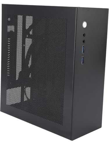ZJchao Kompakt ATX PC-fodral med USB 3.0-frontpanel & Mesh-design för ITX-moderkort, Utmärkt Värmeavledning med Flera PCI-platser, Tower Gaming-datorchassi