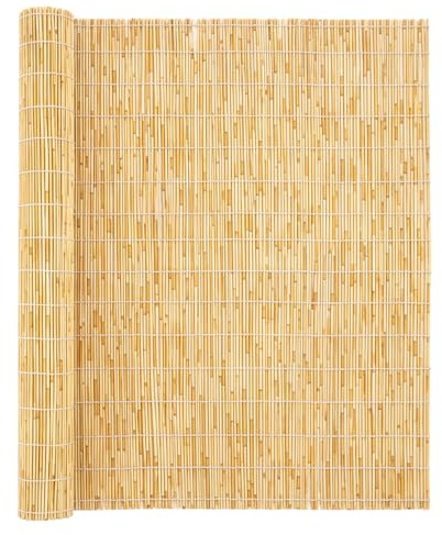 CaitongX Schilf Sichtschutzmatte,100x300 cm Bambus-Optik Sichtschutz für Balkon & Garten, Zaun Sichtschutz, Windschutz, Sonnenschutz & Blickdicht für Terrasse und Außenbereich