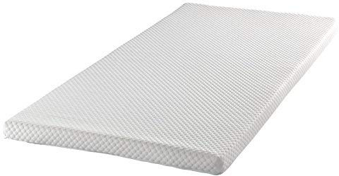 Todocama - Topper Visco-élastique - 6 cm de Visco-élastique - 3D Respirant - Double Housse en Tissu Strech avec Fermeture éclair - Densité 55 kg/m³ - Quatre caoutchoucs de Fixation.