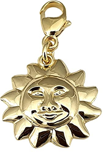 SJR Anhänger Charm Sonne Gold 333 Einhänger Gelbgold Unisex