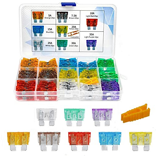 AHL 150 Pièces Standard Fusible de Sécurité pour Voiture, Camion et Moto - 5A à 35A Avec Extracteur