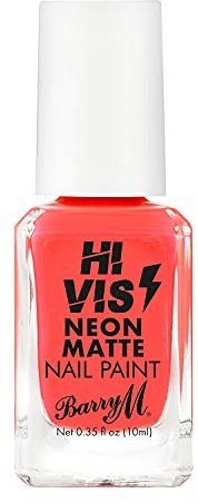 Barry M Cosmetics Hi Vis Neon Matte Nail Paint, Red Frenzy
