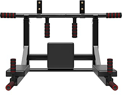 YRHH Klimmzüge Mit Horizontaler Stange, Verstellbare Klimmzugstange Mit Mehreren Griffen, Klimmzugstange Für Den Innenbereich, Wandbehang Mit 6 Griffen Für Heimsportübungen Fitness-Black