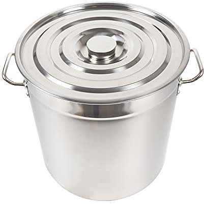 OUKANING Hoher Suppentopf mit Deckel Edelstahlkochtopf Kochtopf 70 Liter Topf aus Edelstahl