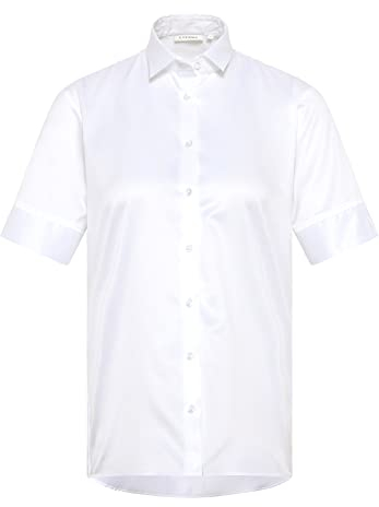 ETERNA Female Cover Shirt Bluse unifarben Regular FIT 46_D_1/2, 1/2, weiß