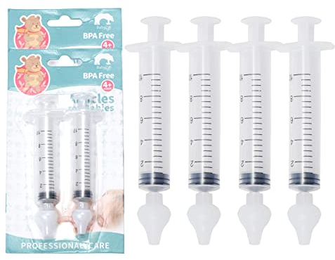Aspirador Nasal Bebe 4 Pcs Jeringa Lavado Nasal Bebe, Irrigador Nasal Bebe para Limpieza Nasal Bebe, Limpiador Nariz Enjuague Rápido, Aspirador Nasal para Bebe para Lavados Nasales Bebe, Reutilizable