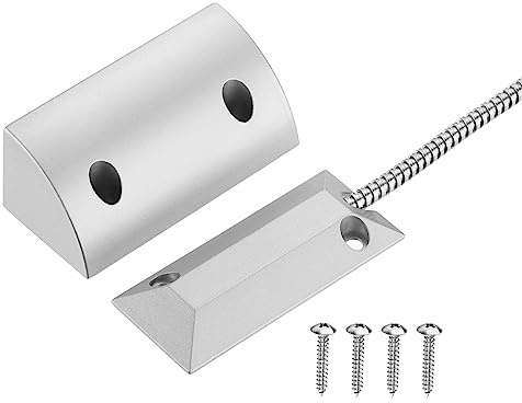 PATIKIL Contacts magnétiques pour porte de garage, sans fil, capteur ouvert avec support réglable pour porte de garage, porte roulante