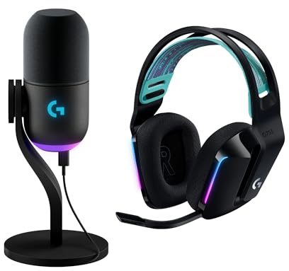 Logitech G733 + Yeti Game Streaming Kit, cuffie e microfono da gaming per un audio professionale durante lo streaming