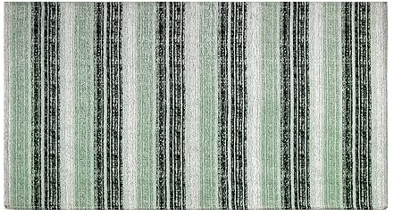 Olivo.Shop | Santiago Alfombra de Cocina Antideslizante, Alfombra de Cocina Lavable a Rayas, Alfombra de Cocina de algodón, Alfombra de Cocina Moderna (50 x 90 cm, Verde)