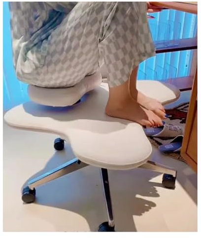 Bürostuhl mit gekreuzten Beinen, Kniestuhl/Schreibtischstuhl für zu Hause, ergonomischer Criss-Cross-Stuhl mit verstellbarem Hocker, für zappelige Sitzende, Tragkraft 200 kg (Farbe 1, Farbe 1, Einheit
